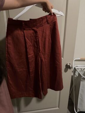 Topshop Terracotta Longline Shorts